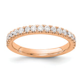 14k Rose Gold 1/2 carat Lab Grown Diamond VS/SI+ G+ Complete Wedding Band