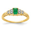 10K Emerald and Diamond Ring