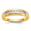 10K w/Rhodium Diamond Mens Channel Ring