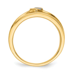 14k Diamond Mens Ring