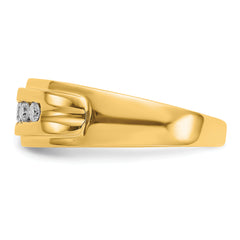 14k Diamond Mens 5-stone Ring