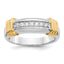 14k Two-tone Diamond Mens Ring