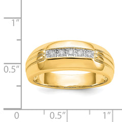 14k Diamond 5-stone Mens Ring