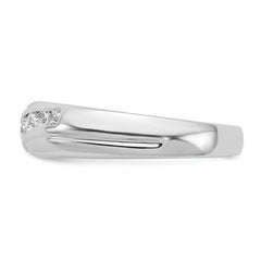 14k White Gold 7-stone Diamond Mens Ring