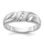 Men's Round Diamond Ring in 14K White Gold, 3mm (1/10 ct. tw.), Size 10 - Sophia Jewelers