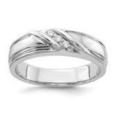 14k White Gold Diamond Mens Ring