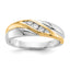 14k Two-tone Diamond Mens Ring