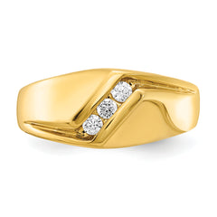 14k Diamond Mens Ring