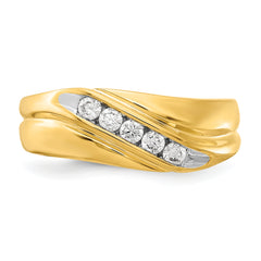 14k Diamond Mens Ring