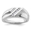 14k White Gold 1/6 carat Lab Grown Diamond VS/SI+ G+ Six Stone Complete Men's Ring