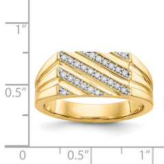 14k Diamond Mens Ring