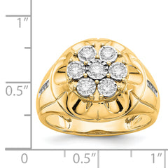 14k Diamond Mens Ring