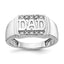 Men's AA Diamond Ring in 14K White Gold, 1.1mm (1/20 ct. tw.), Size 10 - Sophia Jewelers