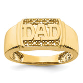 14k Polished Mens DAD Ring Mounting (No Stones Included)