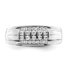 10k White Gold 1/2 carat Lab Grown Diamond VS/SI+ G+ Complete Men's Ring