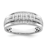 10k White Gold 1/2 carat Lab Grown Diamond VS/SI+ G+ Complete Men's Ring