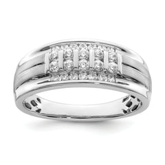 10k White Gold 1/2 carat Lab Grown Diamond VS/SI+ G+ Complete Men's Ring