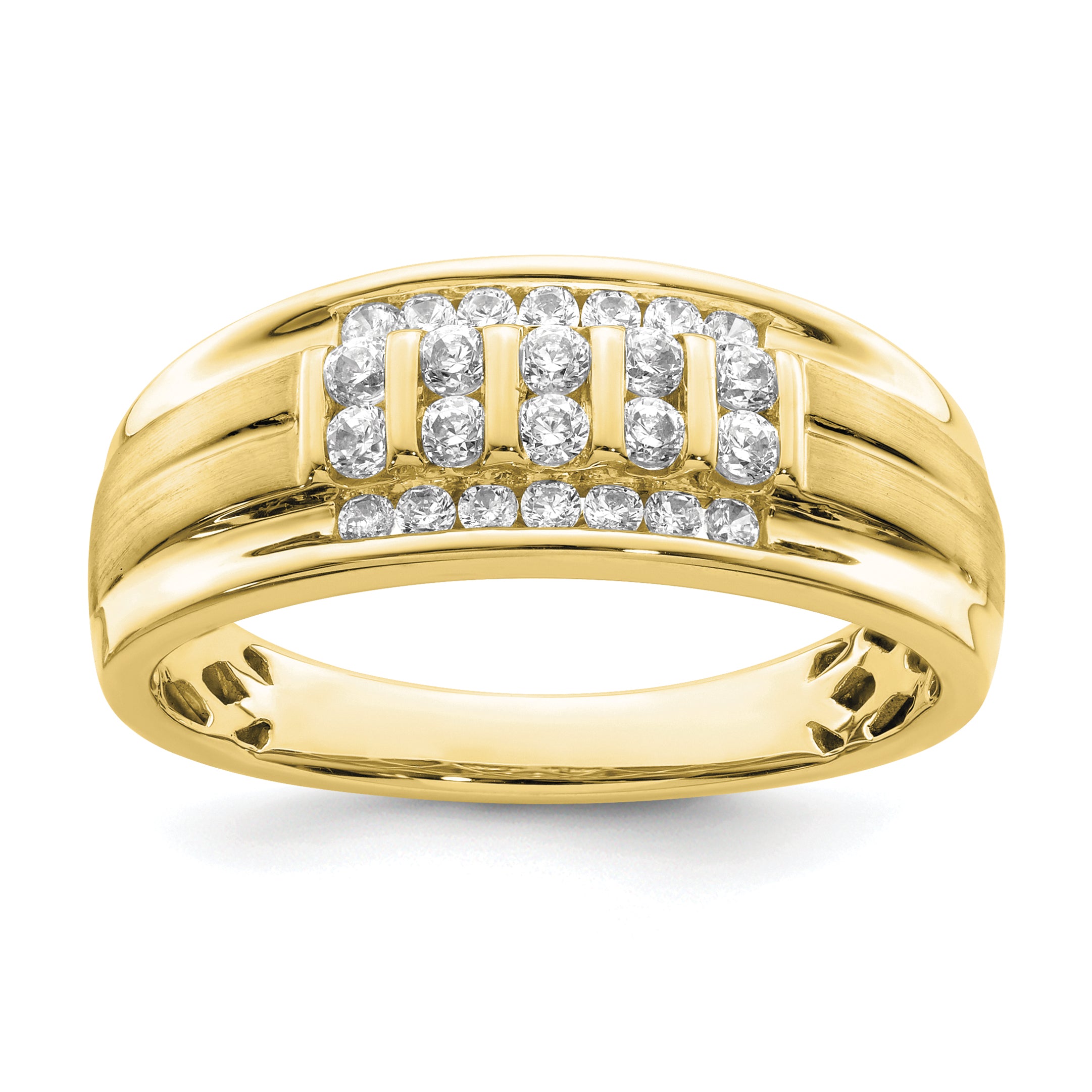 10k 1/2 carat Lab Grown Diamond VS/SI+ G+ Complete Men's Ring