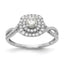 Round Lab-Grown Diamond Halo Engagement Ring in 14K White Gold, 4.5mm (3/4 ct. tw.), Size 7 - Sophia Jewelers