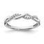 Twist Wedding Band in 14K White Gold (1/8 ct. tw.), Size 7 - Sophia Jewelers