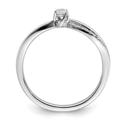 First Promise 14k White Gold 1/8 carat Lab Grown Diamond VS/SI+ G+ Complete Petite Engagement Ring