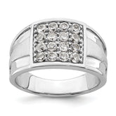 14k White Gold 1 1/2 carat Lab Grown Diamond VS/SI+ G+ Cluster Men's Ring