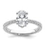 Oval Lab-Grown Diamond Solitaire Engagement Ring in 14K White Gold (1 1/2 ct.), Size 7 - Sophia Jewelers
