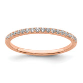 Pure Serenity 14k Rose Gold 1/6 carat Lab Grown Diamond VS/SI+ G+ Wedding Band