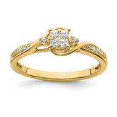 10k 1/6 carat Lab Grown Diamond VS/SI+ G+ Complete Cluster Engagement Ring