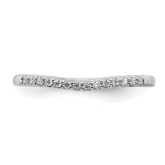 10k White Gold 1/10 carat Lab Grown Diamond VS/SI+ G+ Complete Wedding Band
