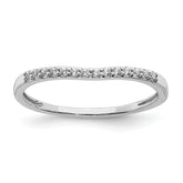 10k White Gold 1/10 carat Lab Grown Diamond VS/SI+ G+ Complete Wedding Band