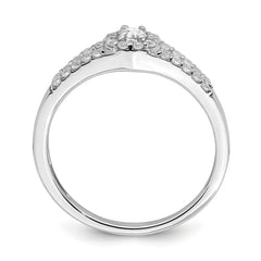 10k White Gold 1/3 carat Lab Grown Diamond VS/SI+ G+ Complete Round Halo Engagement Ring