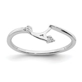 14K White Gold Lab Grown Diamond VS/SI+ G+  Fitted Band