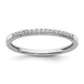 10k White Gold 1/10 carat Lab Grown Diamond VS/SI+ G+ Complete Wedding Band