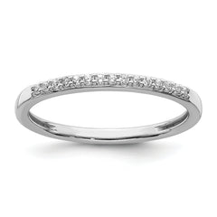 10k White Gold 1/10 carat Lab Grown Diamond VS/SI+ G+ Complete Wedding Band