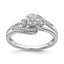 Lab-Grown Diamond Cluster Engagement Ring in 10K White Gold (1/5 ct. tw.), Size 7 - Sophia Jewelers