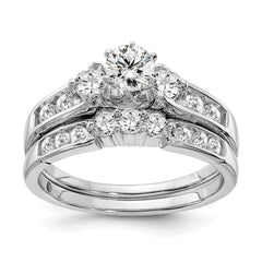 14k White Gold 5/8 carat Lab Grown Diamond VS/SI+ G+ Complete Round Size 9 Engagement Ring