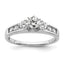 Round Lab-Grown Diamond Engagement Ring in 14K White Gold, 4.5mm (5/8 ct. tw.), Size 7 - Sophia Jewelers