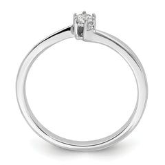 First Promise 14k White Gold 1/8 carat Lab Grown Diamond VS/SI+ G+ Complete Petite Engagement Ring