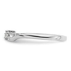 First Promise 14k White Gold 1/8 carat Lab Grown Diamond VS/SI+ G+ Complete Petite Engagement Ring