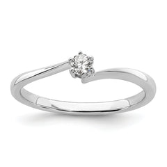 First Promise 14k White Gold 1/8 carat Lab Grown Diamond VS/SI+ G+ Complete Petite Engagement Ring