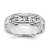 14k White Gold 5/8 carat Lab Grown Diamond VS/SI+ G+ Seven Stone Complete Men's Ring