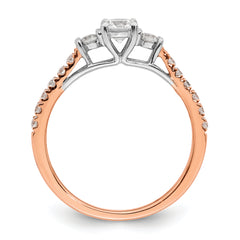 10k Rose Gold 3/4 carat Lab Grown Diamond VS/SI+ G+ Complete Petite Engagement Ring