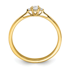 First Promise 14k 1/8 carat Lab Grown Diamond VS/SI+ G+ Complete Petite Engagement Ring