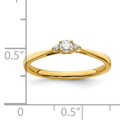 First Promise 14k 1/8 carat Lab Grown Diamond VS/SI+ G+ Complete Petite Engagement Ring