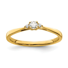First Promise 14k 1/8 carat Lab Grown Diamond VS/SI+ G+ Complete Petite Engagement Ring