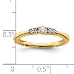 14k 1/8 carat Lab Grown Diamond VS/SI+ G+ Complete Petite Engagement Ring