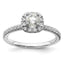 14k White Gold 3/4 carat Lab Grown Diamond VS/SI+ G+ Complete Round Halo Engagement Ring - Sophia Jewelers