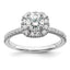 Round Halo Engagement Ring in 14K White Gold (1 ct. tw.), Size 6 - Sophia Jewelers