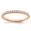 14k Rose Gold 1/4 carat Lab Grown Diamond VS/SI+ G+ Complete Wedding Band
